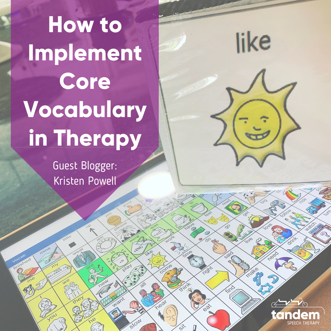 defining vocabulary speech therapy